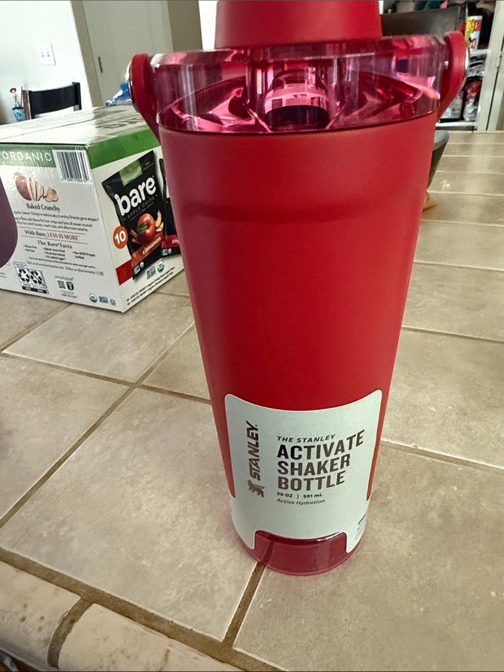 Stanley Activate Shaker Bottle - Bright Red
